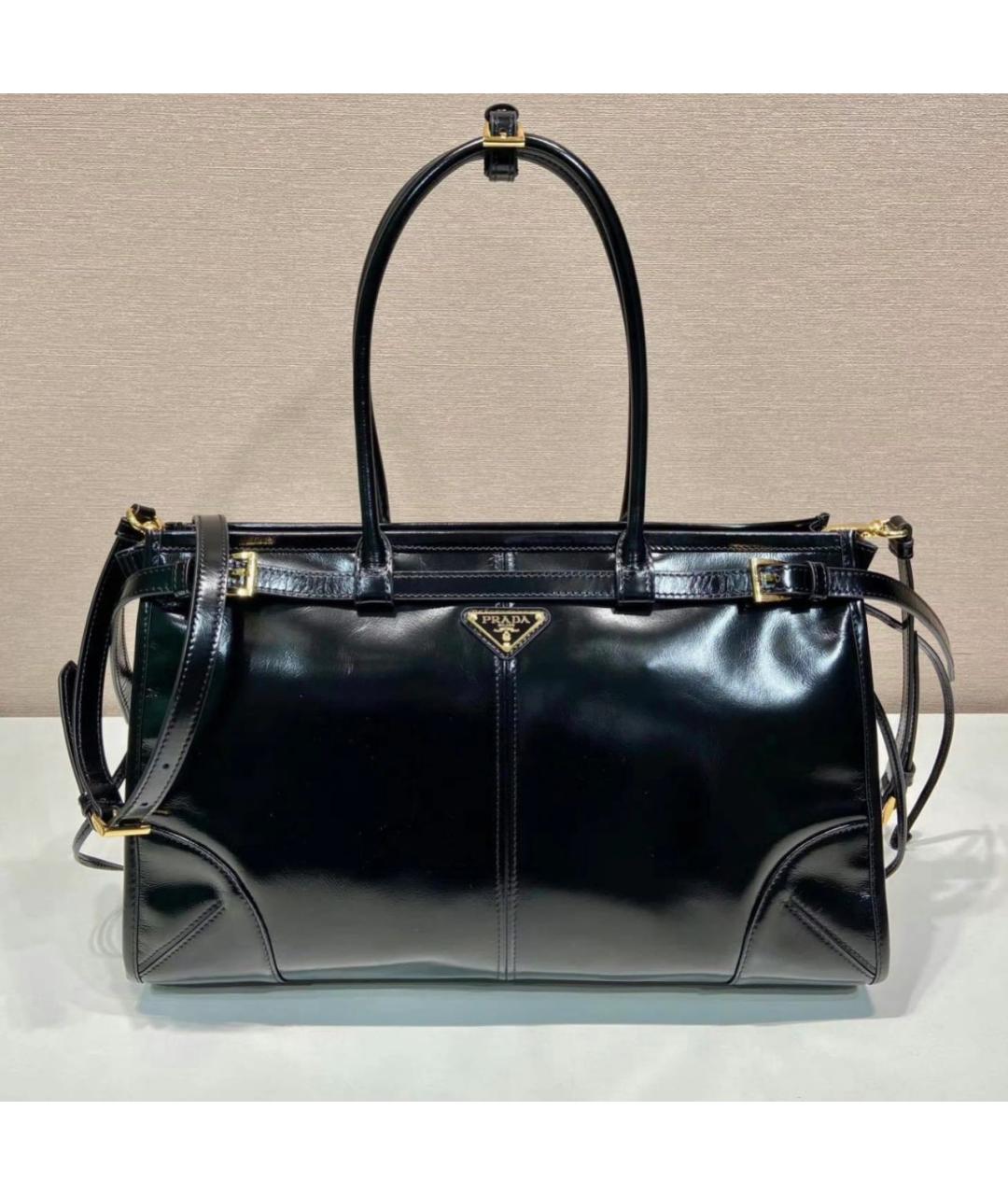PRADA Черная кожаная сумка через плечо, фото 6