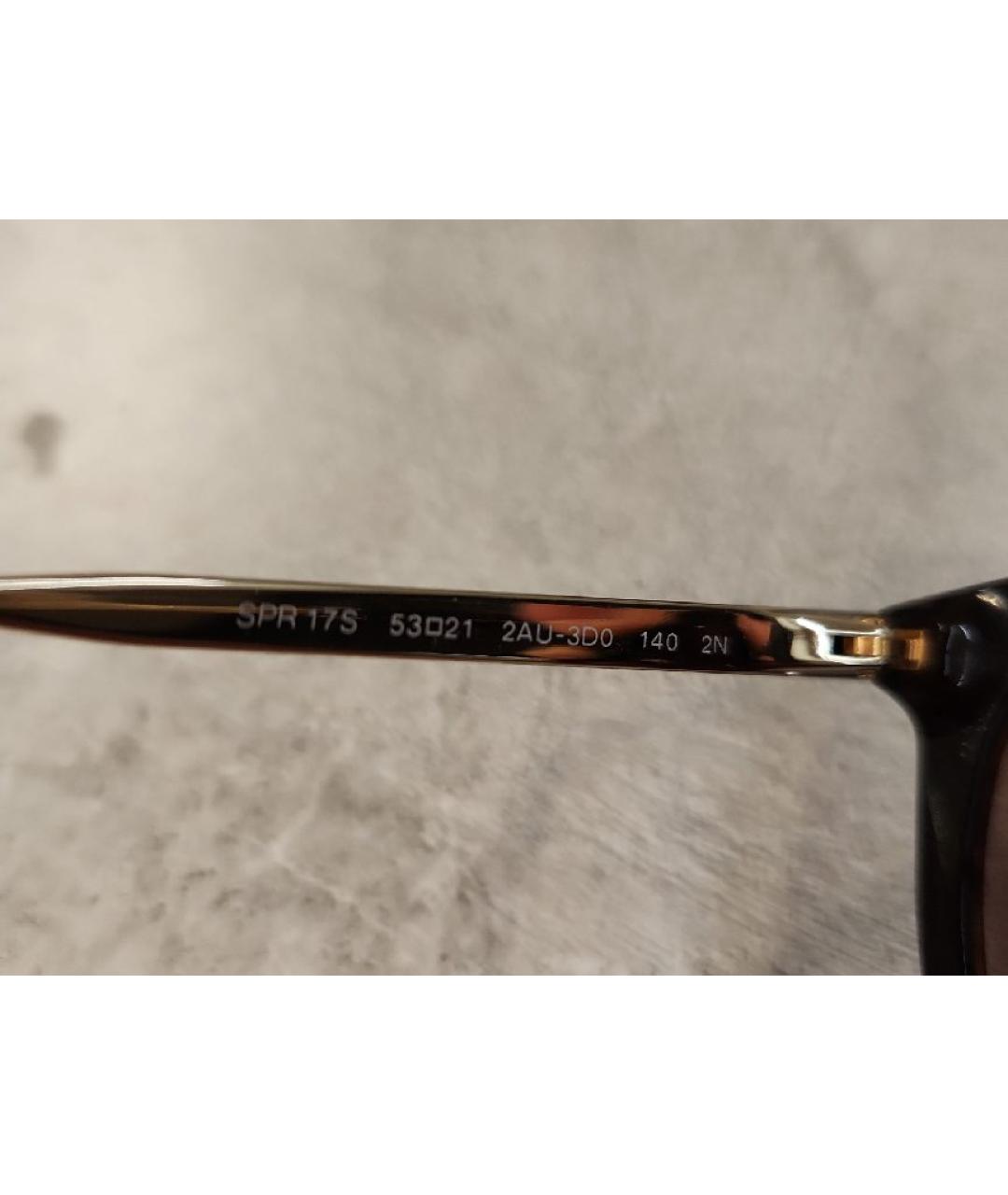 PRADA Коричневые пластиковые солнцезащитные очки, фото 7