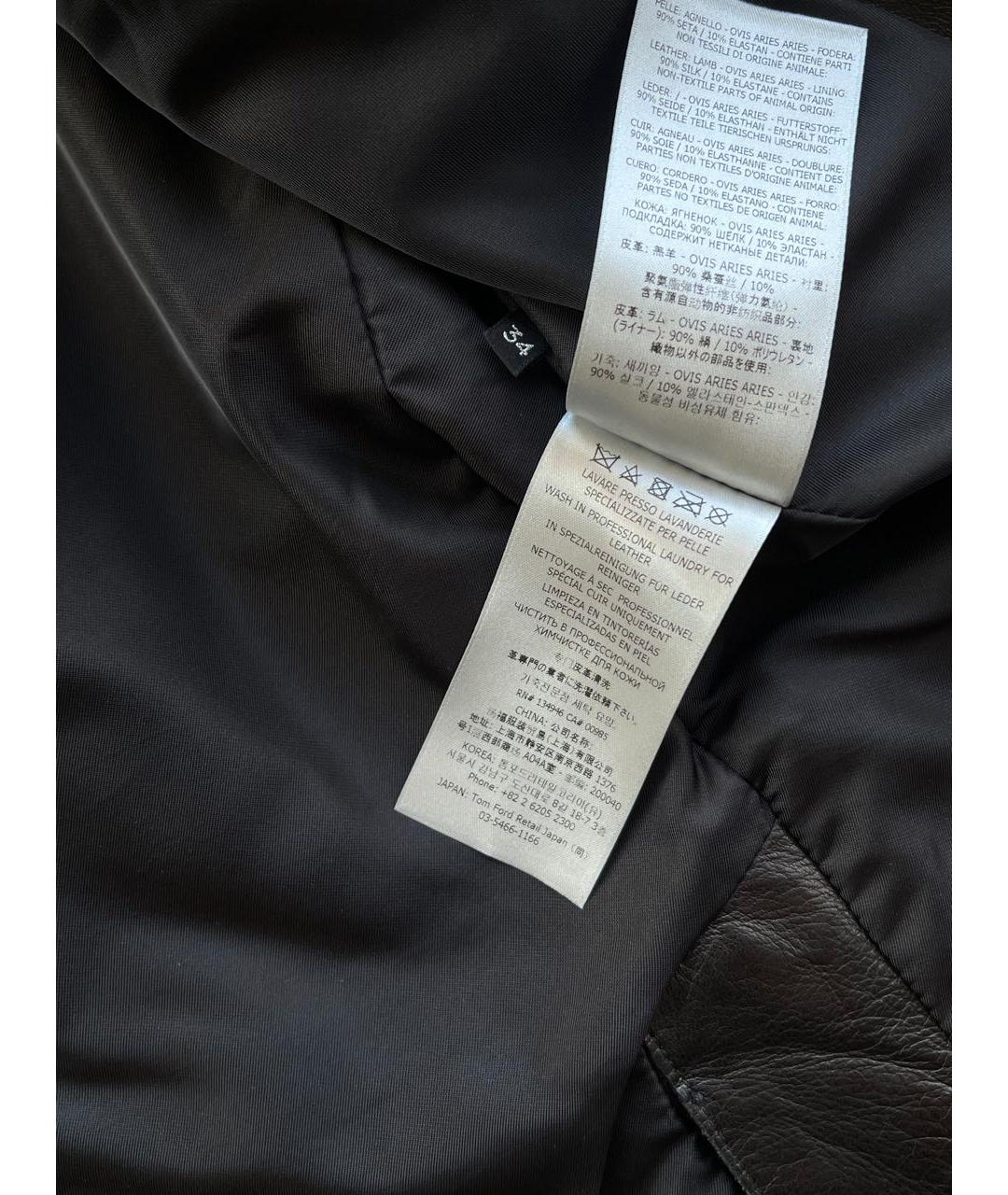 TOM FORD Черный кожаный жилет, фото 7