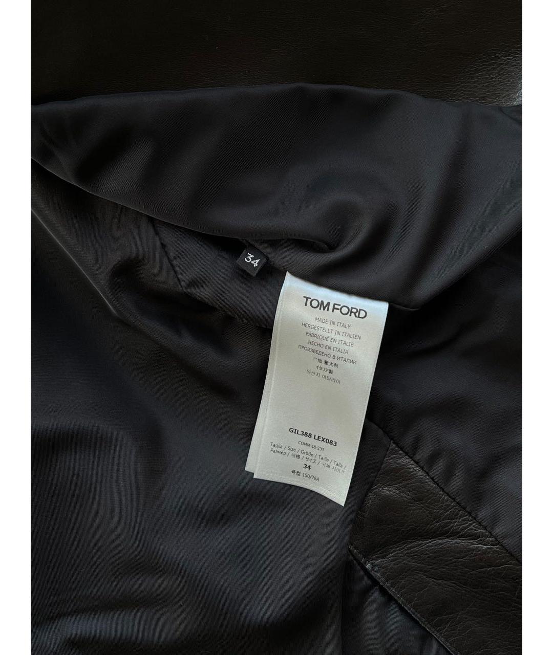 TOM FORD Черный кожаный жилет, фото 5