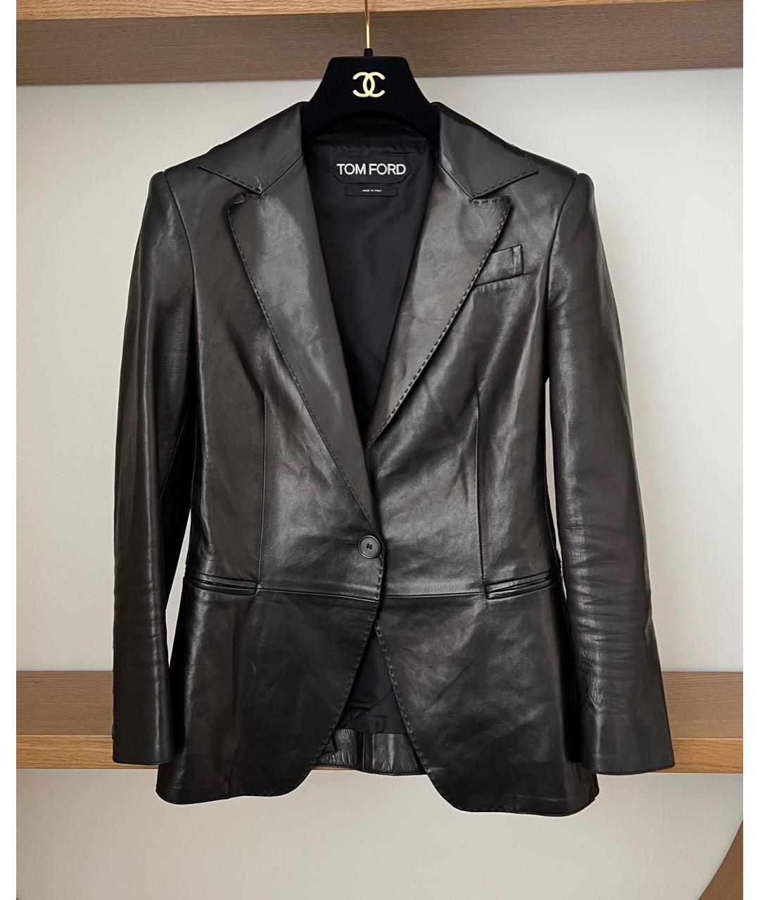 TOM FORD Черный кожаный жилет, фото 9