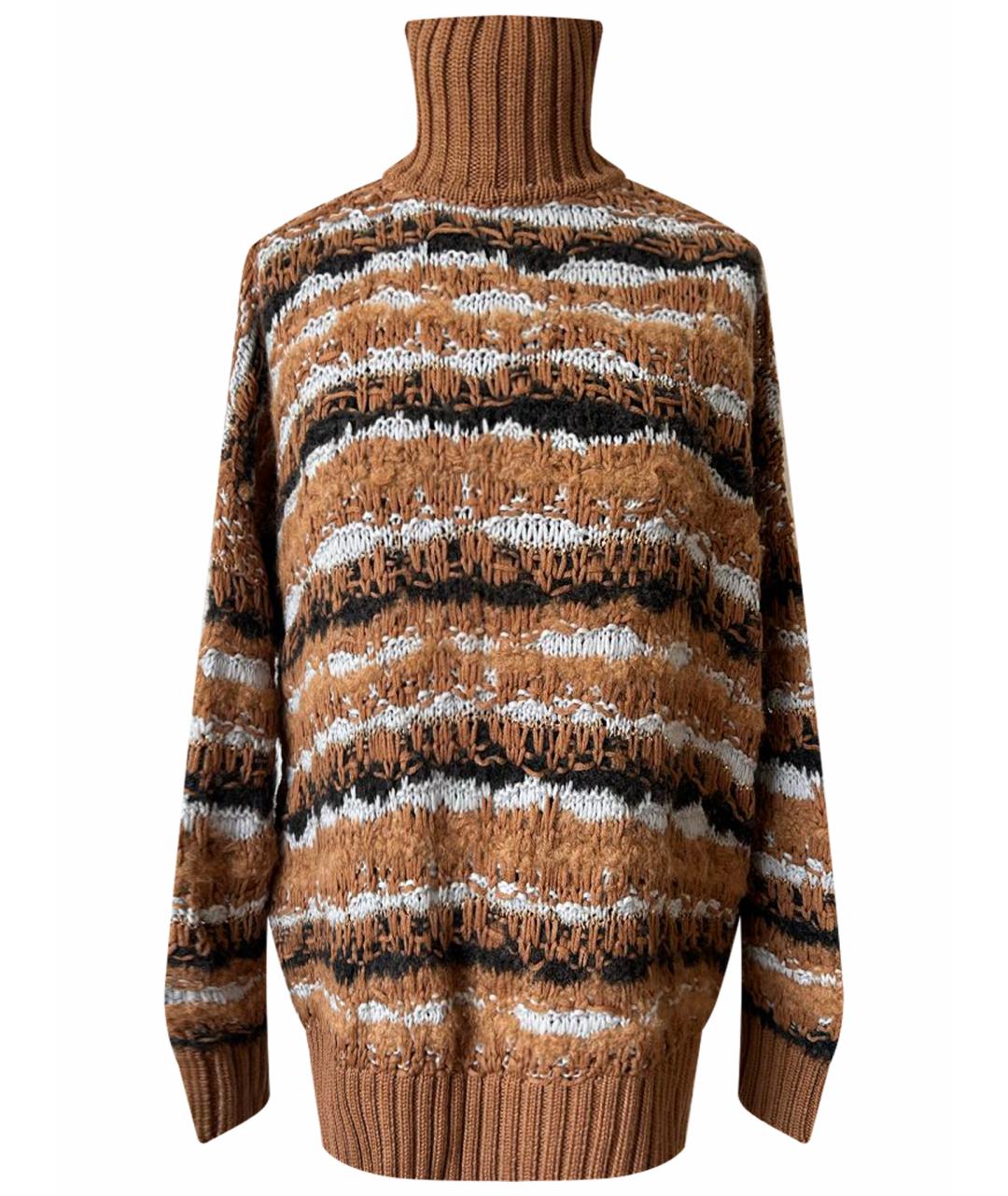 GENTRY PORTOFINO Коричневый шерстяной джемпер / свитер, фото 1