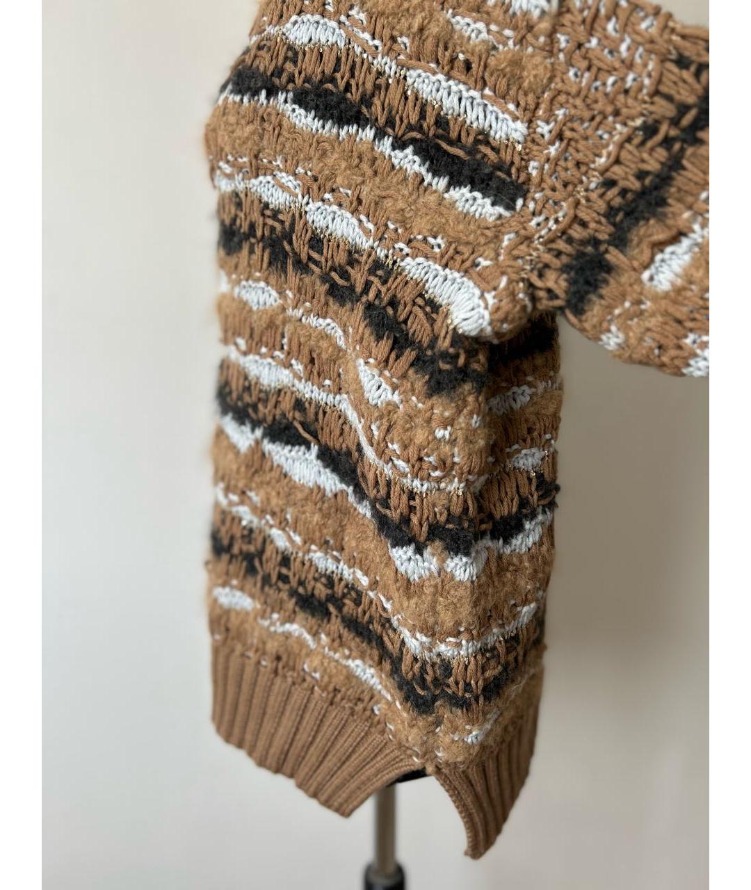 GENTRY PORTOFINO Коричневый шерстяной джемпер / свитер, фото 6