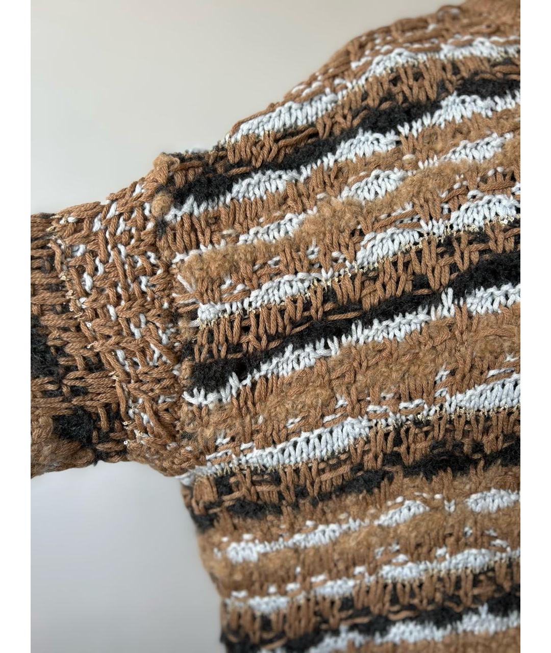 GENTRY PORTOFINO Коричневый шерстяной джемпер / свитер, фото 4