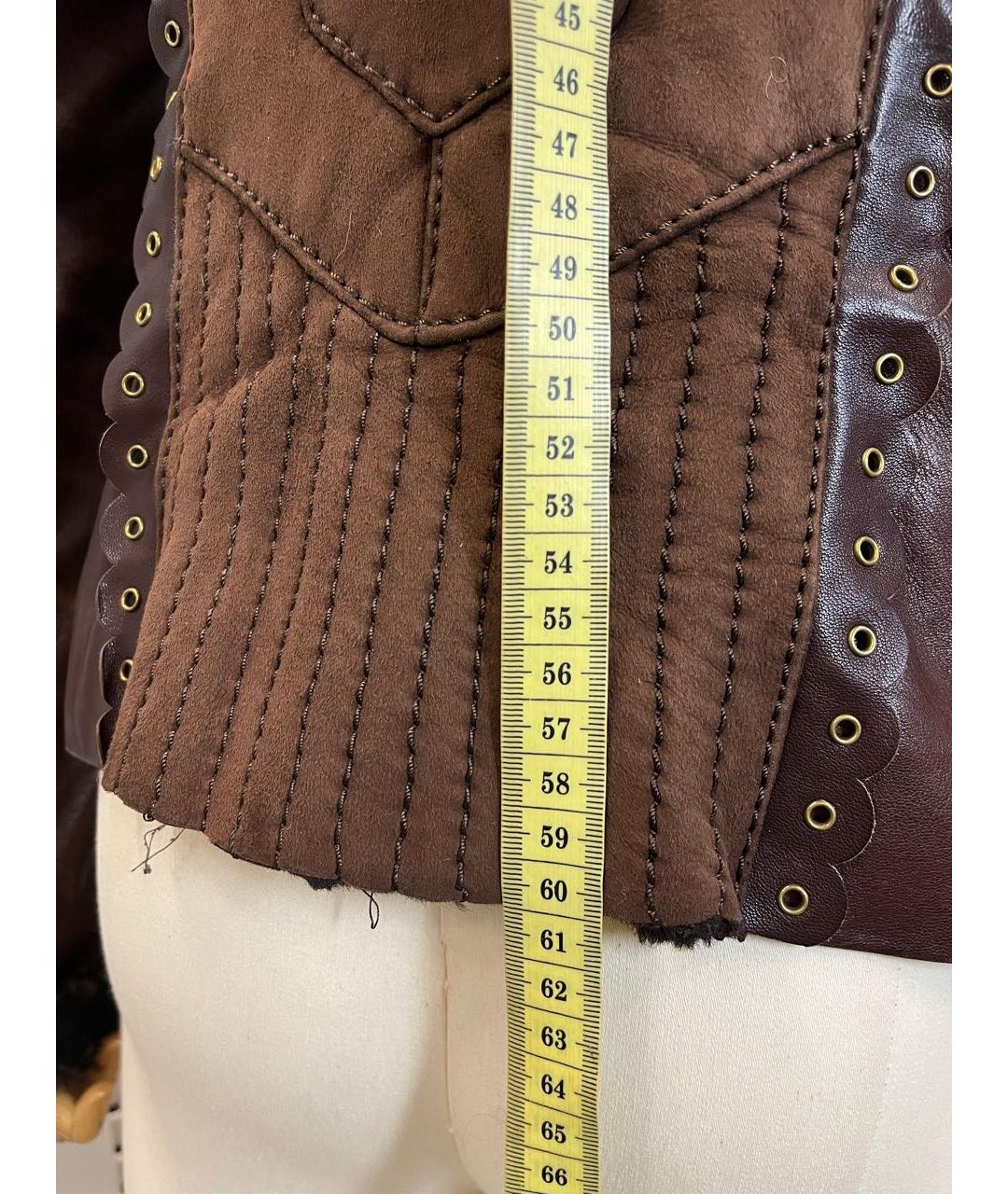 ROBERTO CAVALLI Коричневая меховая дубленка, фото 7