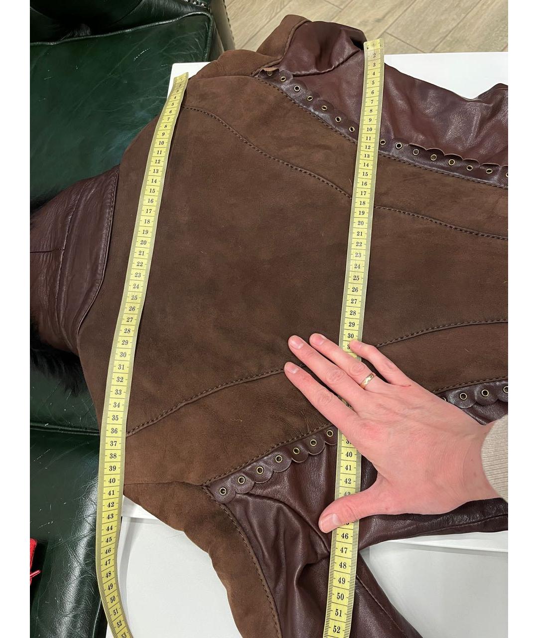 ROBERTO CAVALLI Коричневая меховая дубленка, фото 4