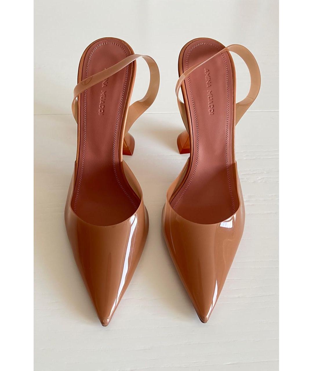 Amina Muaddi Коралловые туфли, фото 8