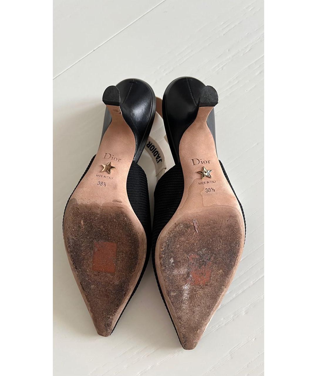 CHRISTIAN DIOR Черные текстильные туфли, фото 5