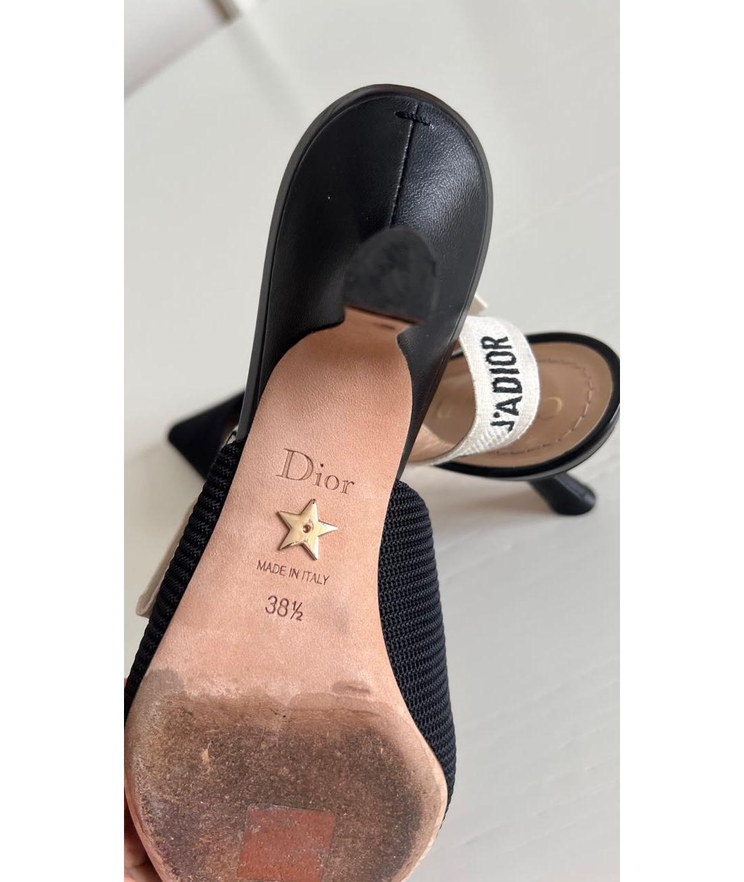 CHRISTIAN DIOR Черные текстильные туфли, фото 6