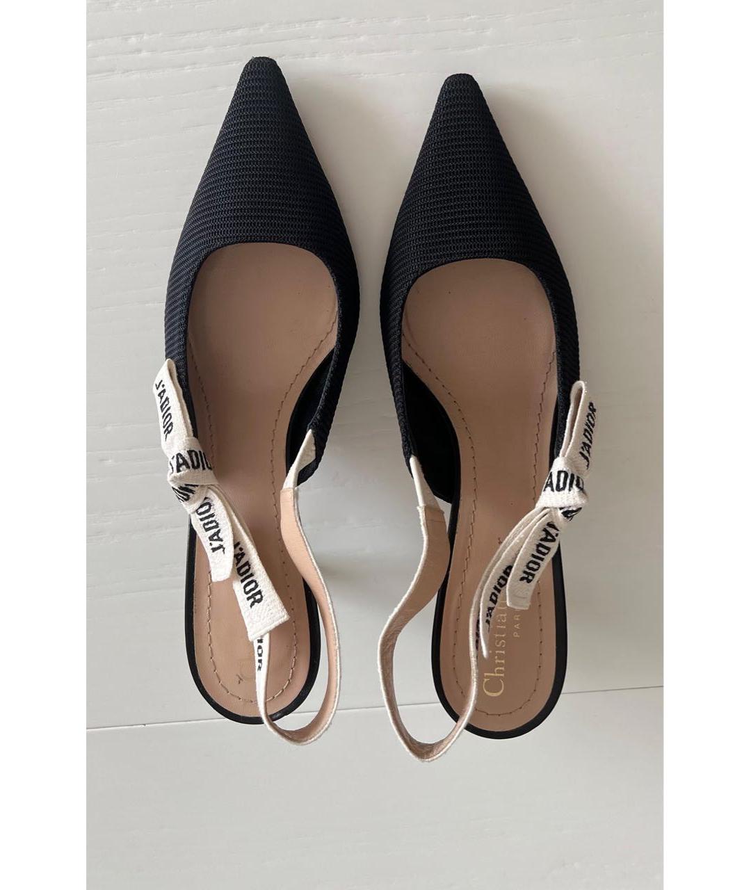 CHRISTIAN DIOR Черные текстильные туфли, фото 4