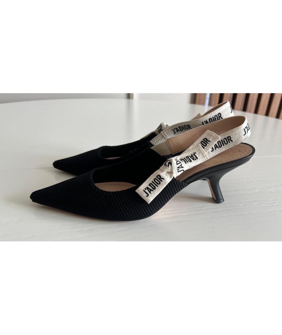 CHRISTIAN DIOR Черные текстильные туфли, фото 3