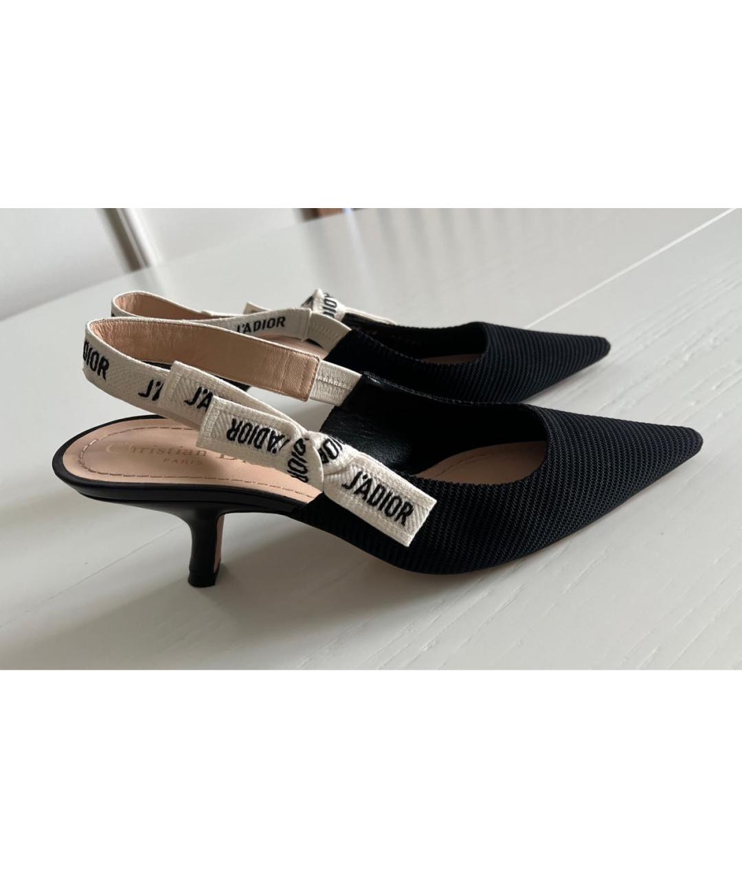 CHRISTIAN DIOR Черные текстильные туфли, фото 9