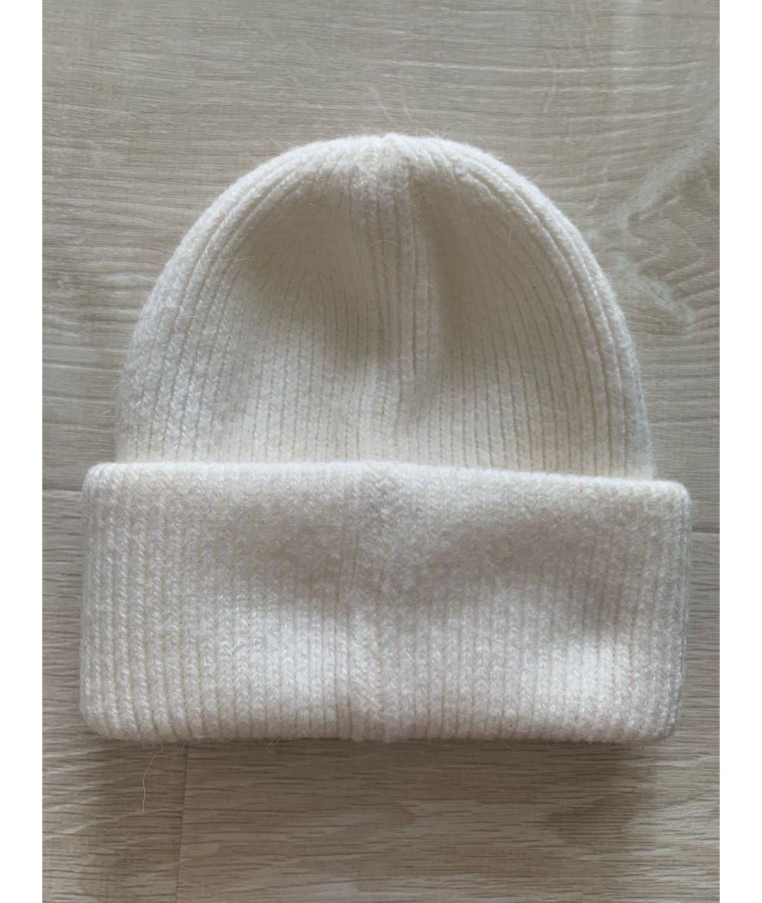 MIU MIU Белая шерстяная шапка, фото 2