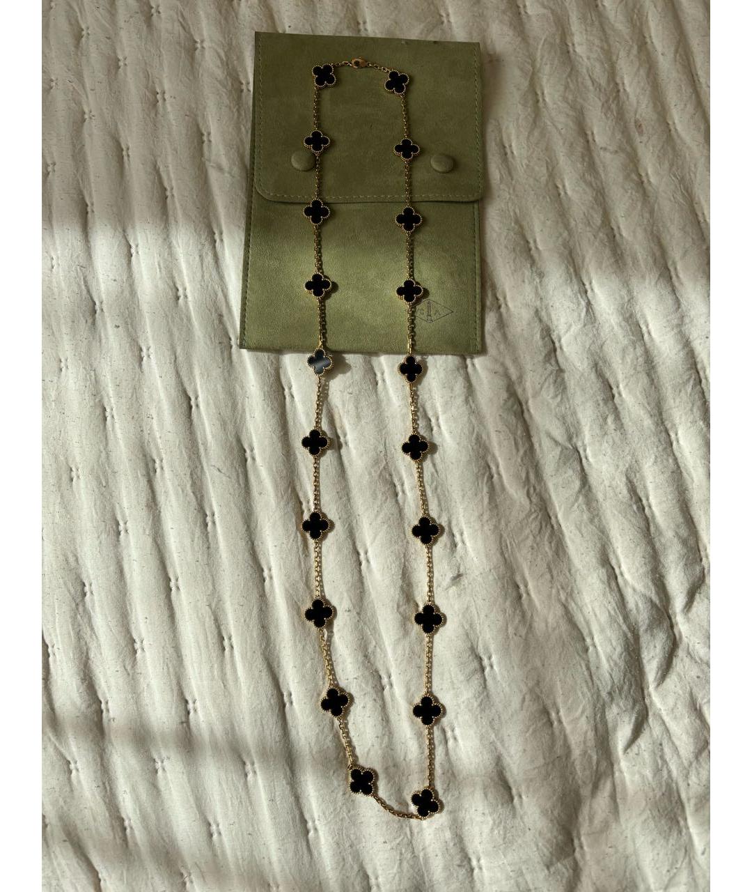 VAN CLEEF & ARPELS Черное колье из желтого золота, фото 2