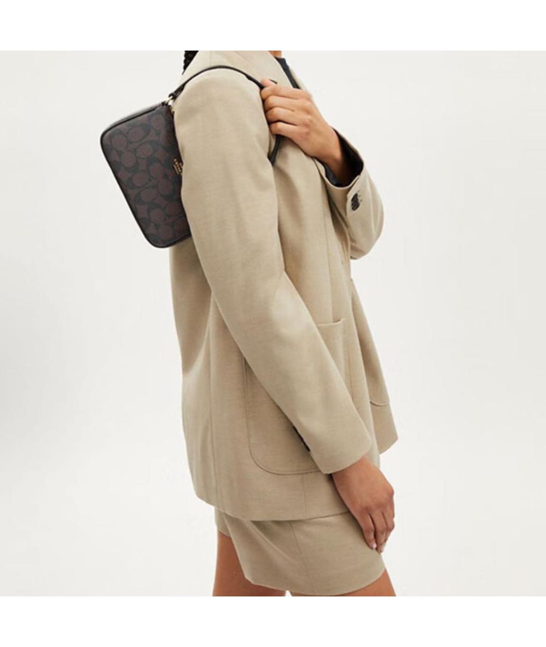 COACH Коричневая сумка через плечо, фото 4