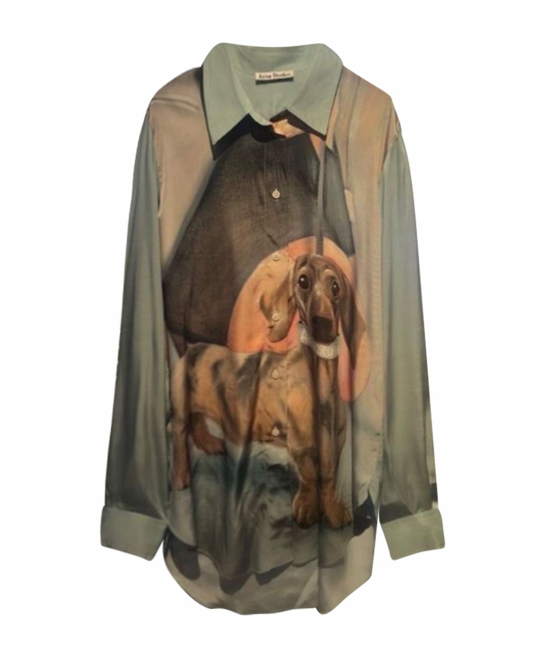 ACNE STUDIOS Голубая вискозная блузы, фото 1