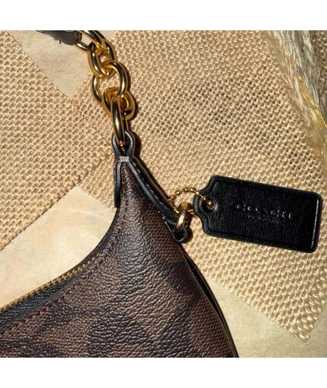 COACH Коричневая сумка через плечо, фото 8