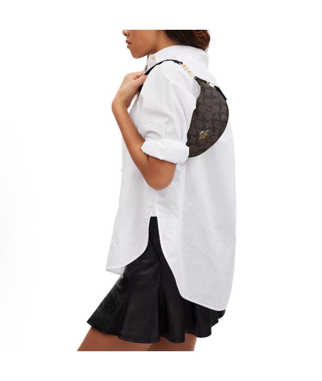 COACH Коричневая сумка через плечо, фото 4