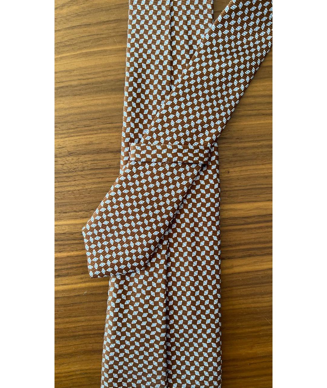 KITON Коричневый галстук, фото 4