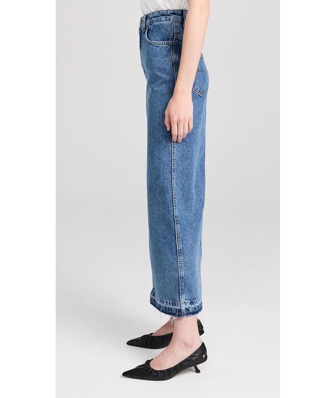 PHILOSOPHY DI LORENZO SERAFINI Синяя хлопковая юбка макси, фото 6