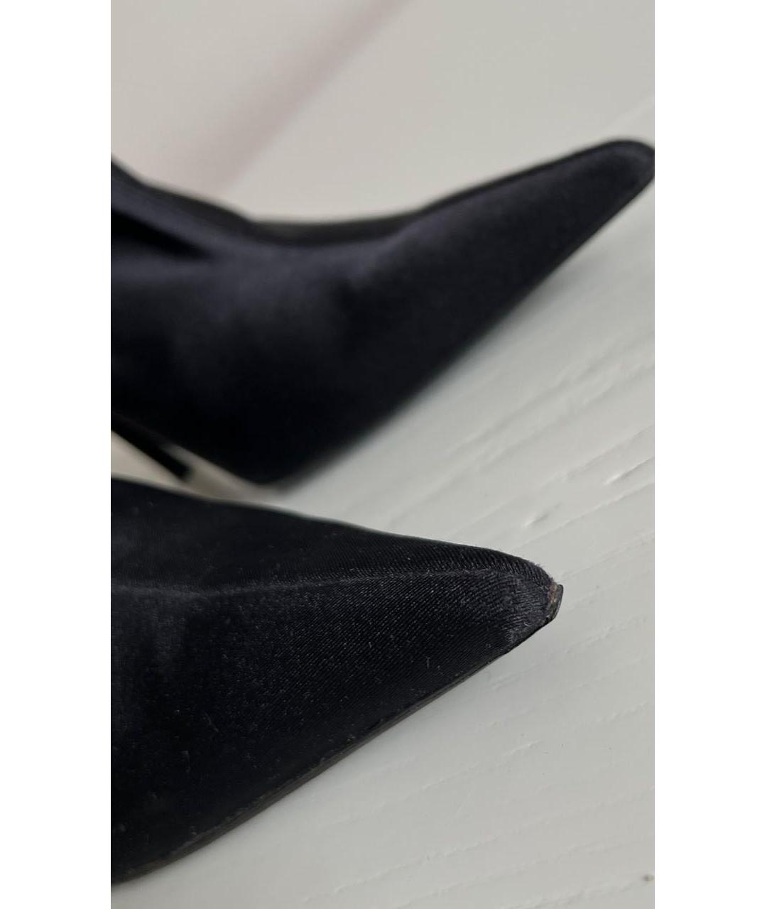 BALENCIAGA Черные текстильные ботильоны, фото 8