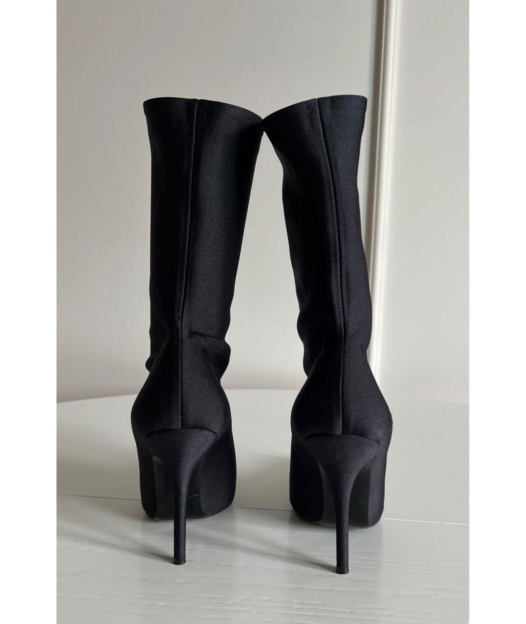 BALENCIAGA Черные текстильные ботильоны, фото 3