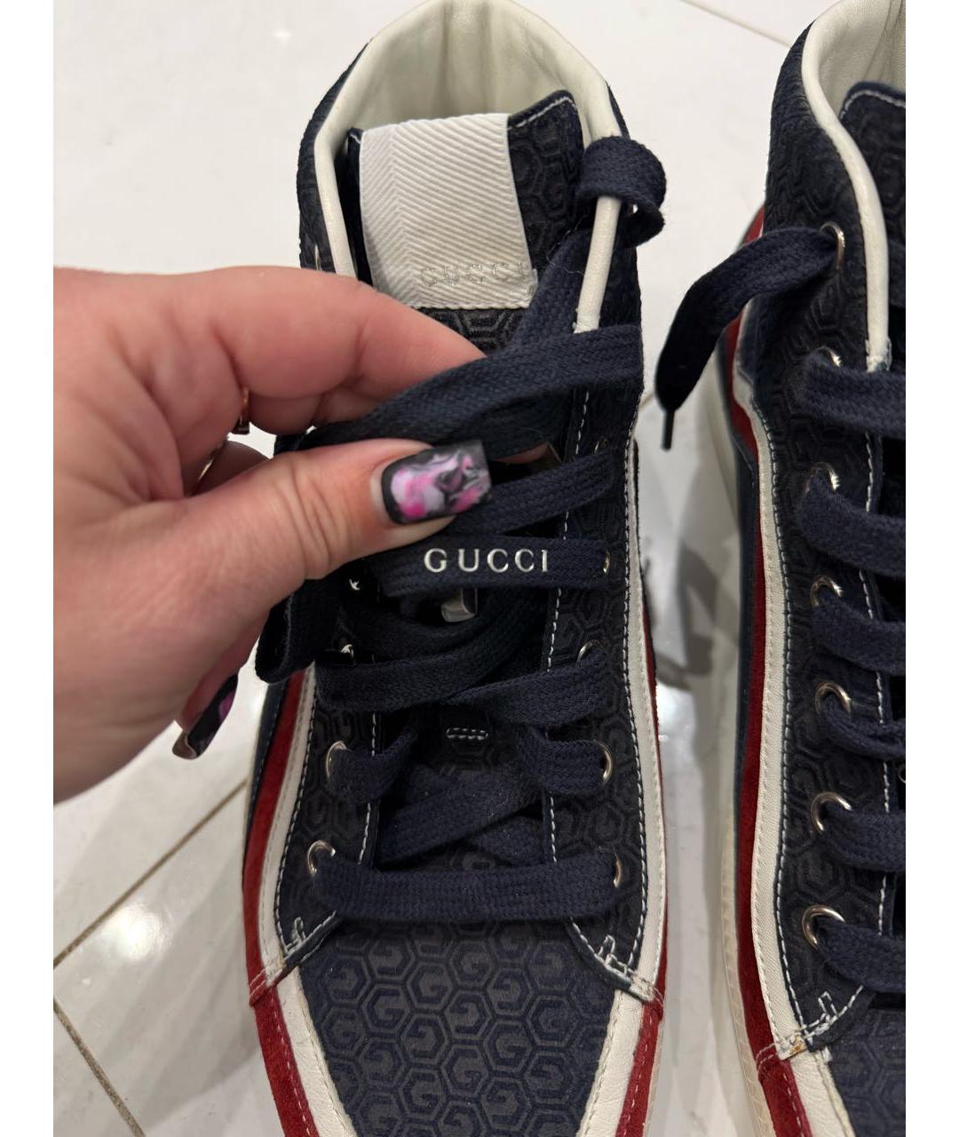 GUCCI Мульти высокие кроссовки / кеды, фото 5