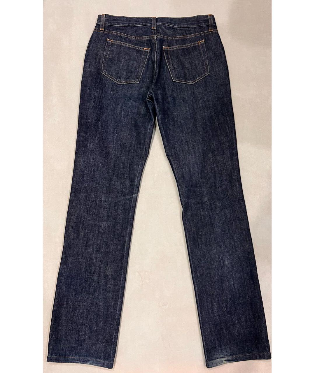 ICEBERG Темно-синие хлопковые прямые джинсы, фото 2