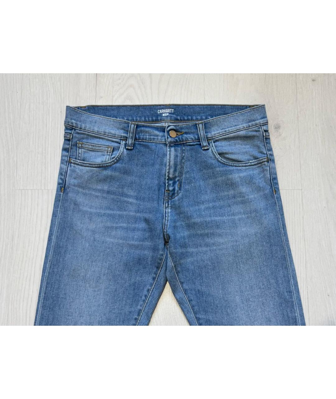 CARHARTT Голубые хлопко-эластановые джинсы скинни, фото 4