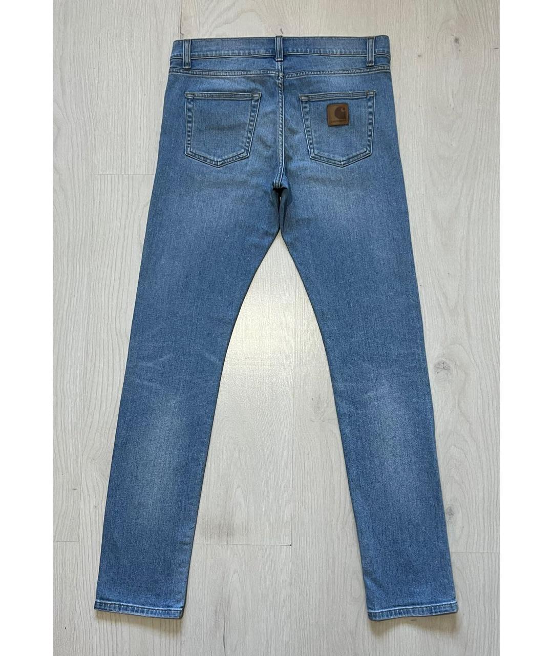 CARHARTT Голубые хлопко-эластановые джинсы скинни, фото 2