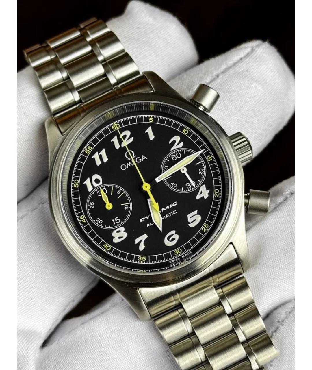 OMEGA Черные часы, фото 2