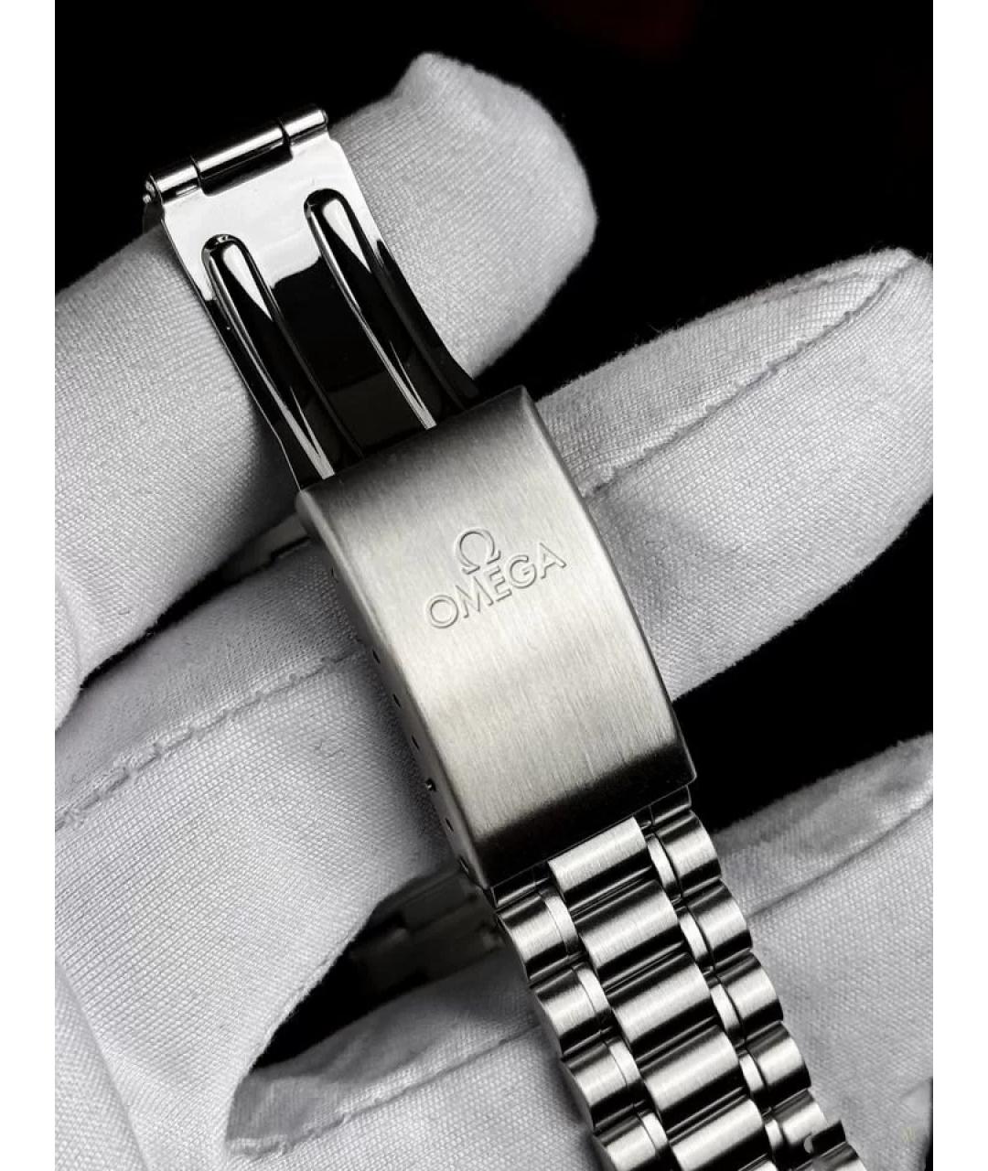 OMEGA Черные часы, фото 6