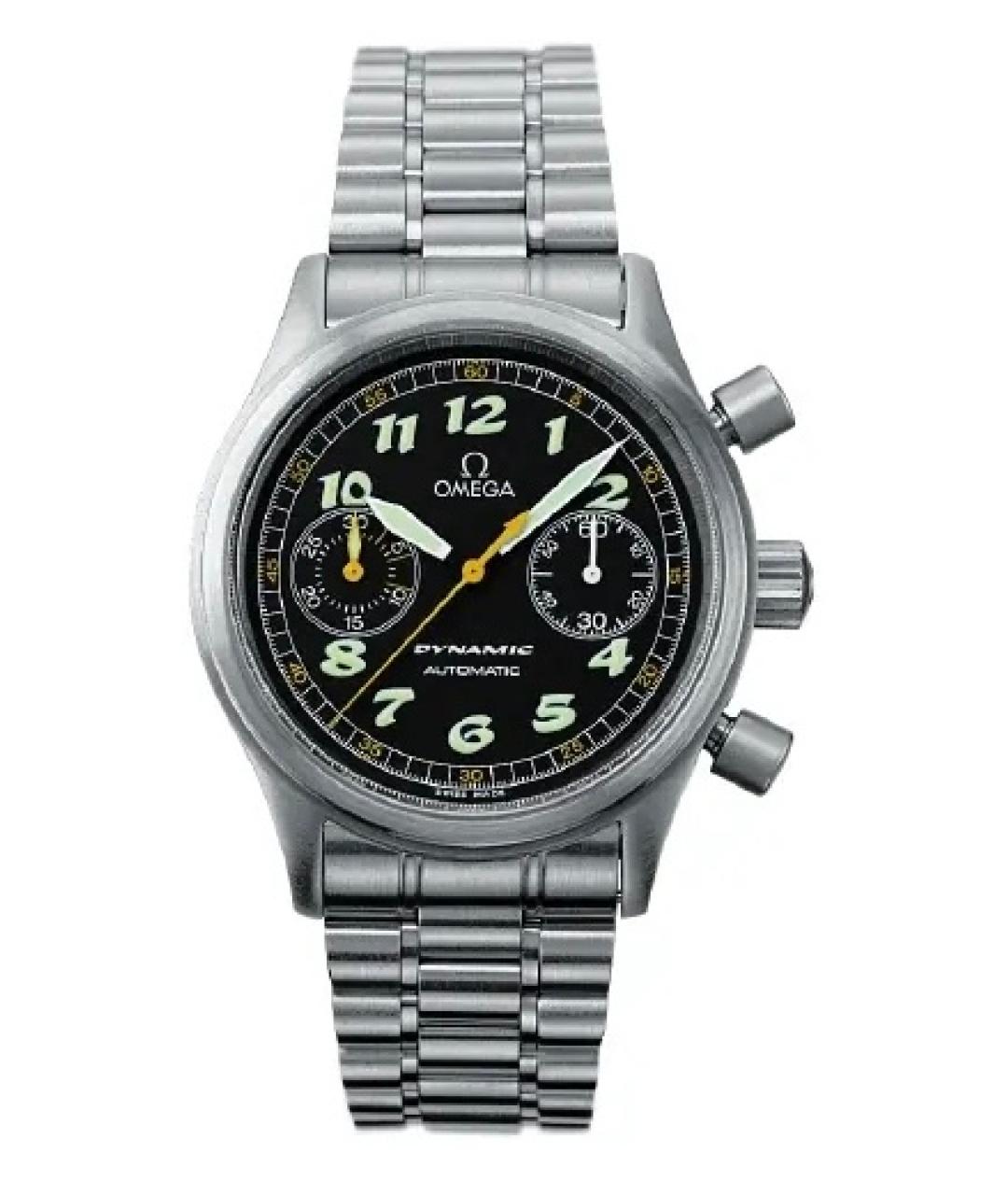 OMEGA Черные часы, фото 1