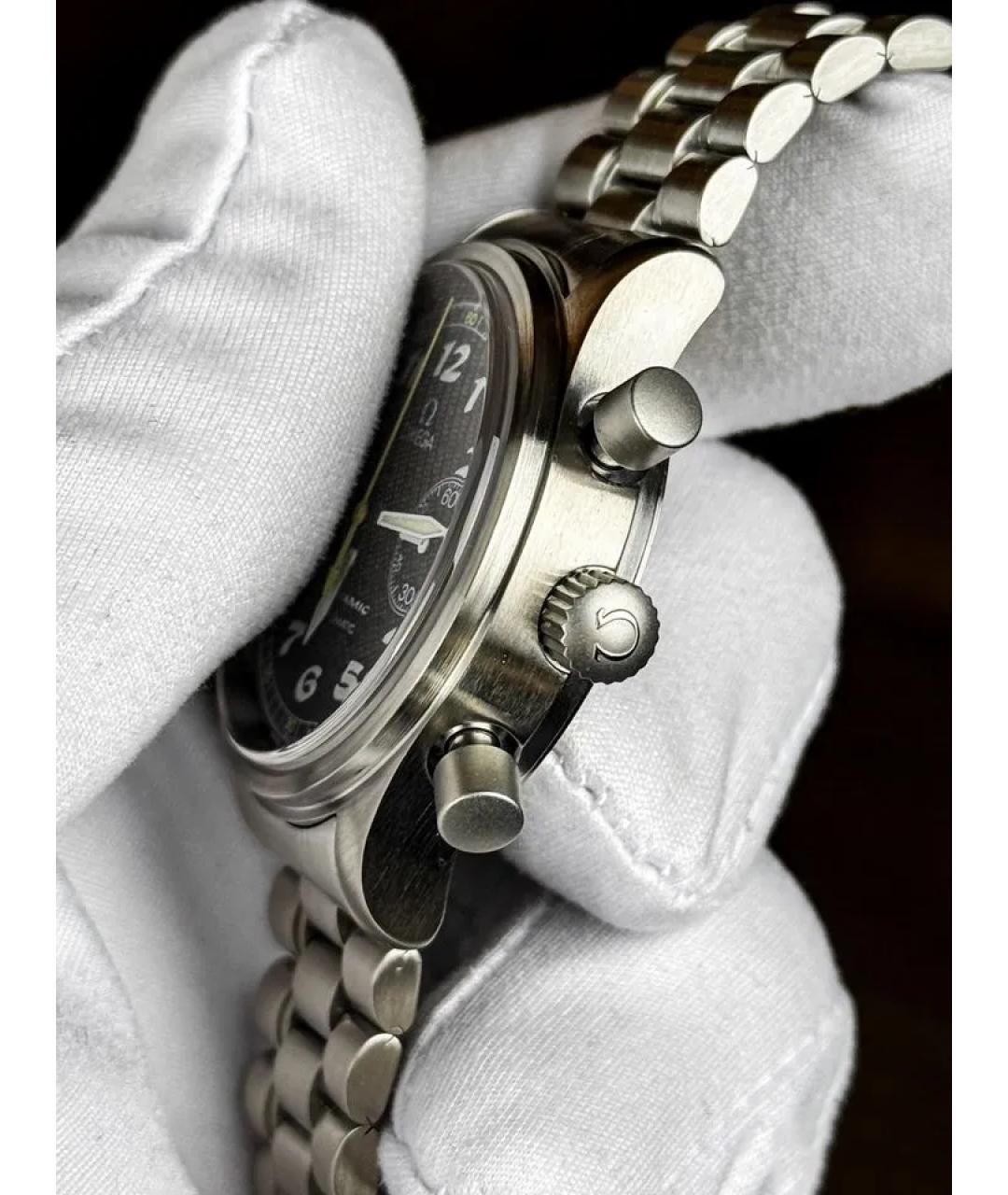 OMEGA Черные часы, фото 4
