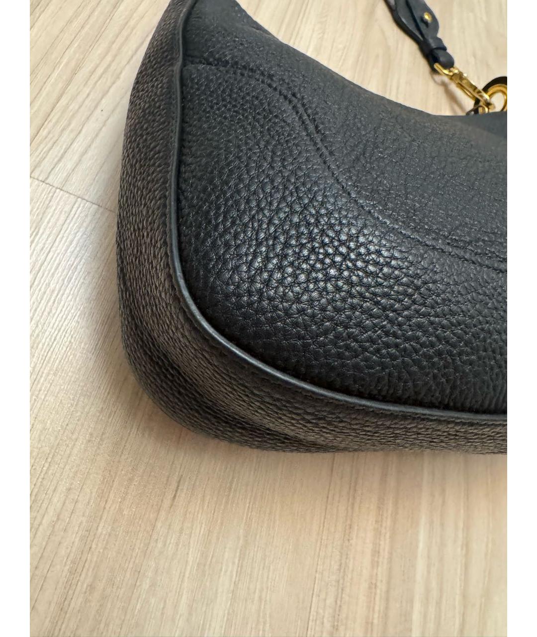 PRADA Черная кожаная сумка через плечо, фото 7