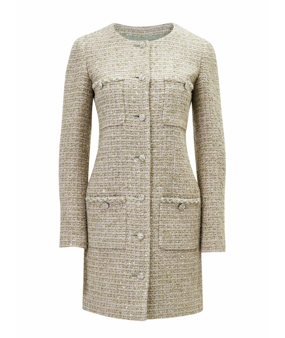 CHANEL Бежевое хлопковое пальто, фото 1