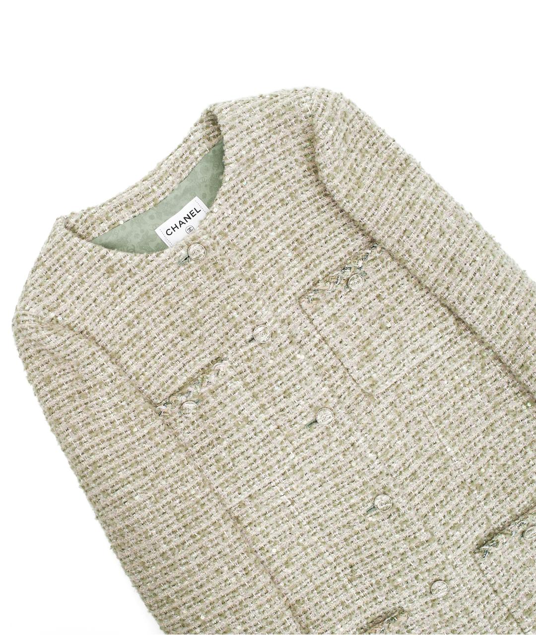 CHANEL Бежевое хлопковое пальто, фото 3