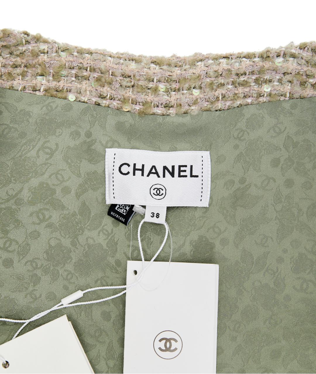 CHANEL Бежевое хлопковое пальто, фото 4