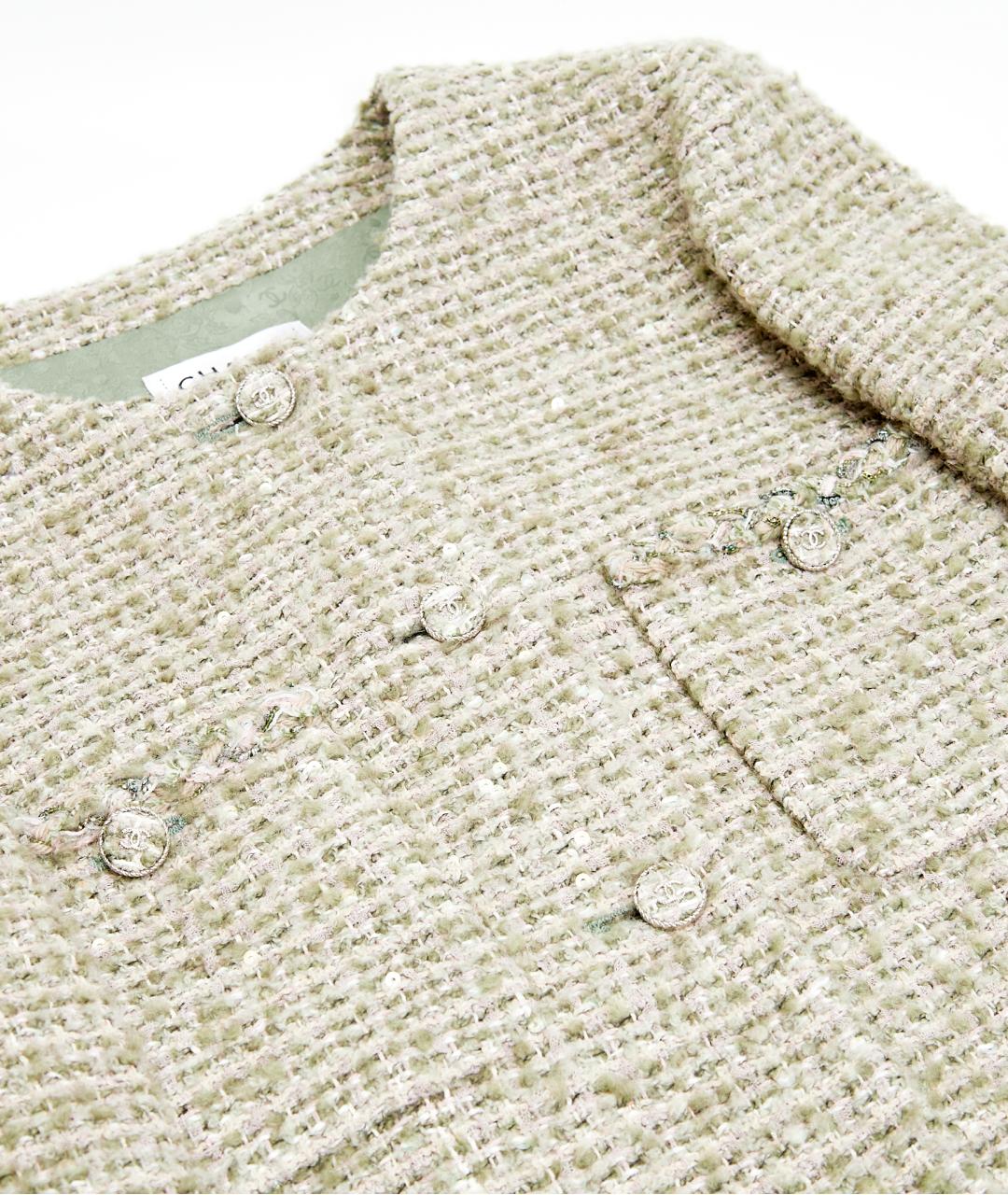 CHANEL Бежевое хлопковое пальто, фото 5