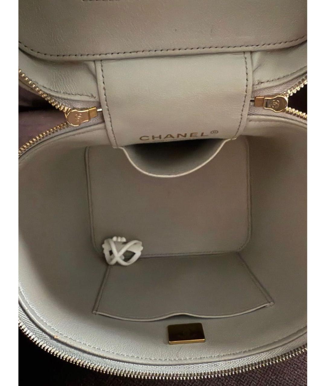 CHANEL Серая кожаная сумка через плечо, фото 2