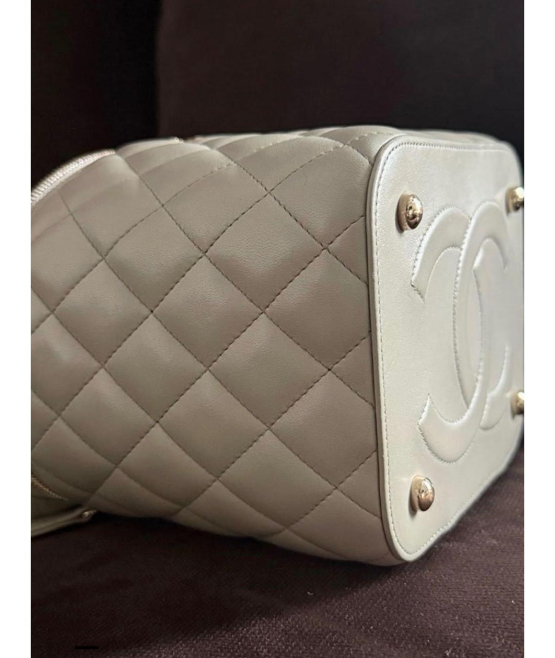 CHANEL Серая кожаная сумка через плечо, фото 6
