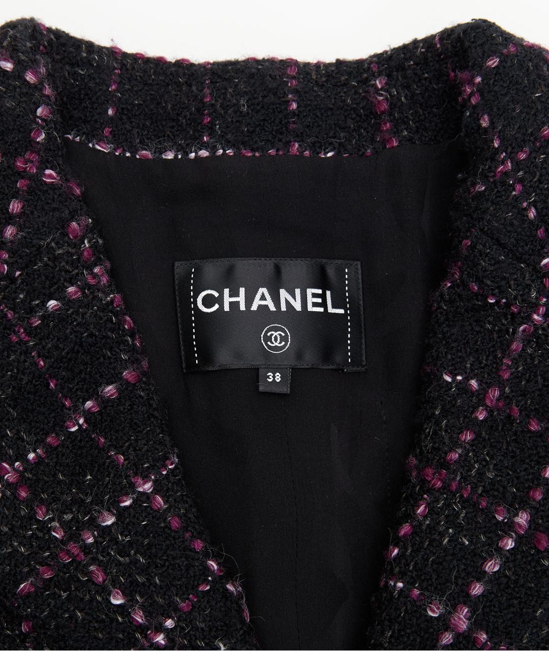CHANEL Черный шерстяной жакет/пиджак, фото 4