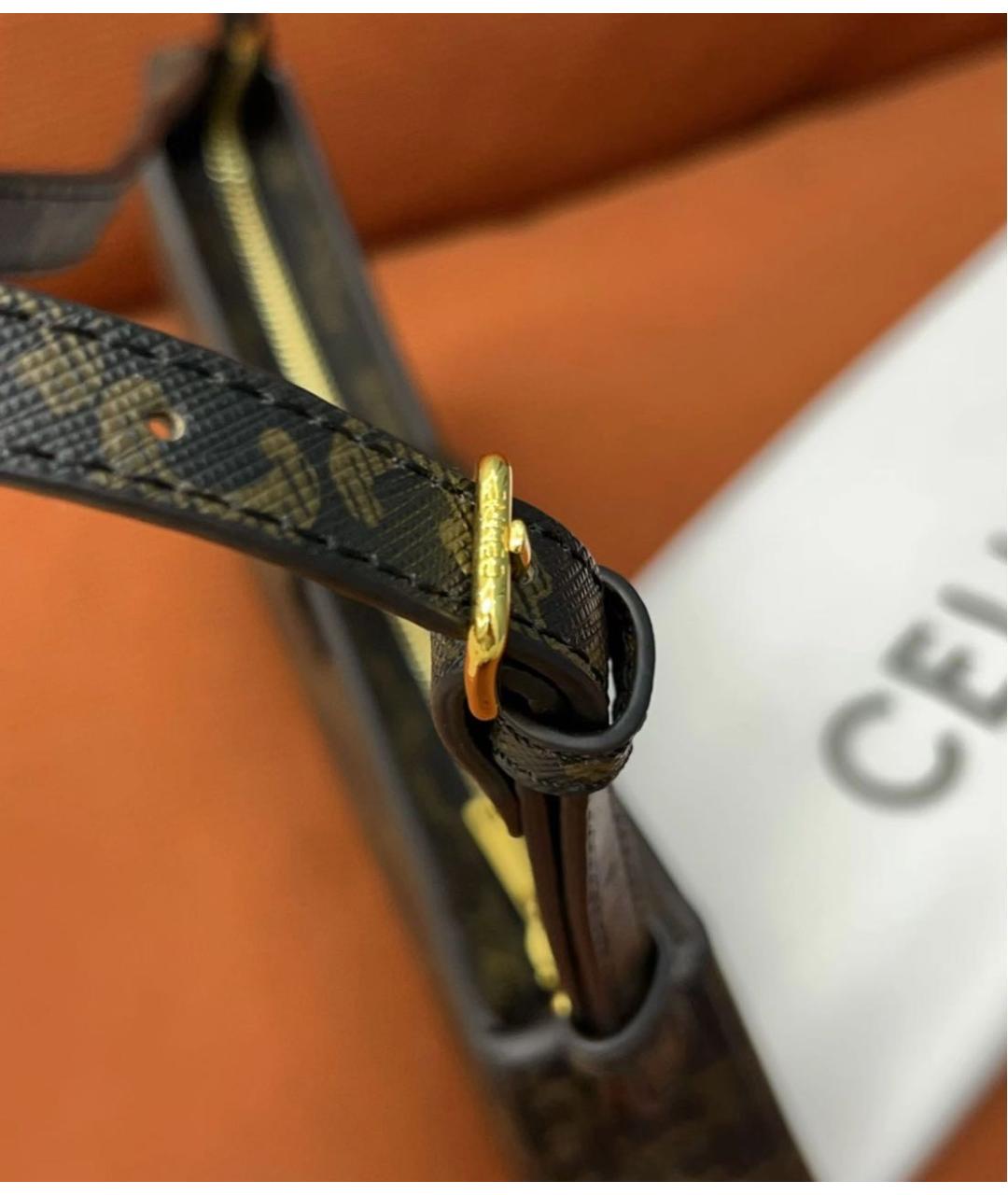 CELINE Коричневая сумка через плечо, фото 7