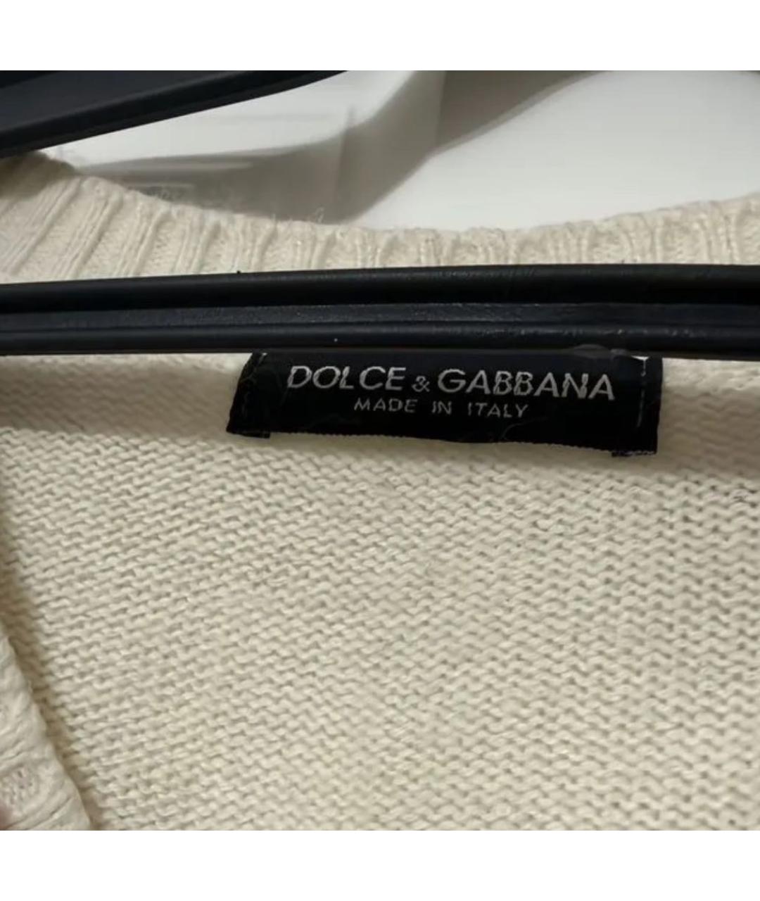 DOLCE&GABBANA Белый джемпер / свитер, фото 4