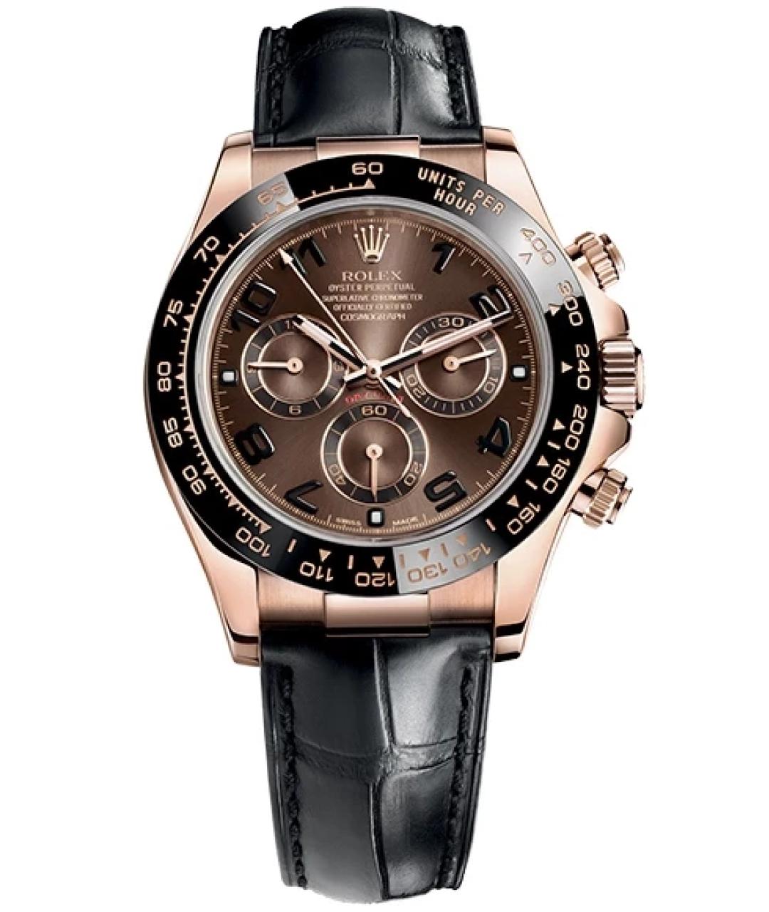 ROLEX Коричневые часы из розового золота, фото 1