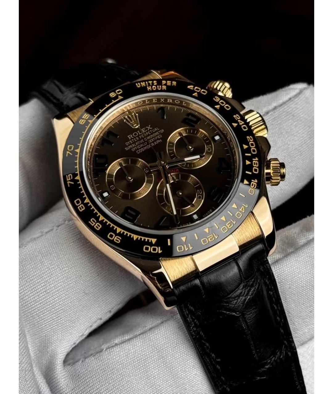 ROLEX Коричневые часы из розового золота, фото 2