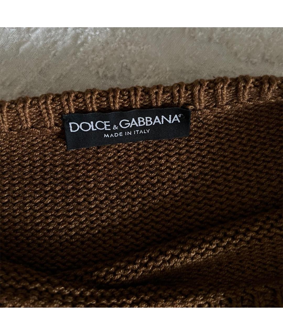 DOLCE&GABBANA Коричневый джемпер / свитер, фото 7