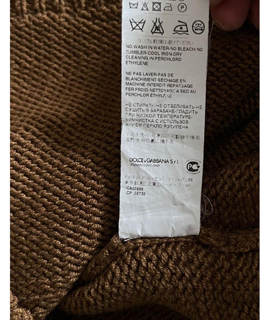 DOLCE&GABBANA Коричневый джемпер / свитер, фото 5