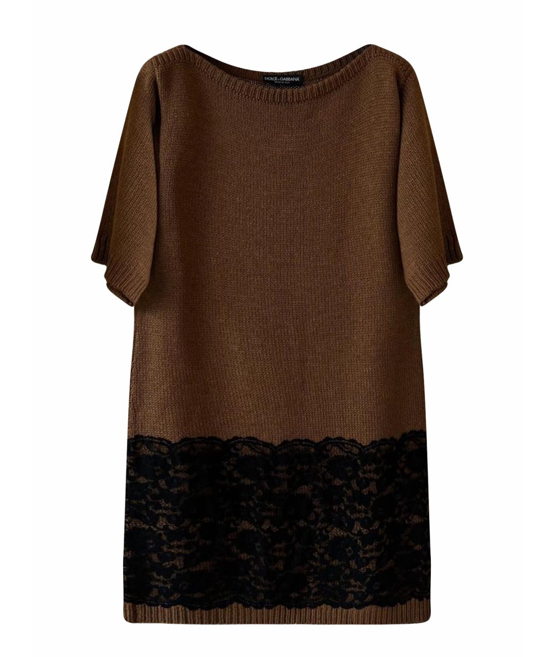 DOLCE&GABBANA Коричневый джемпер / свитер, фото 1