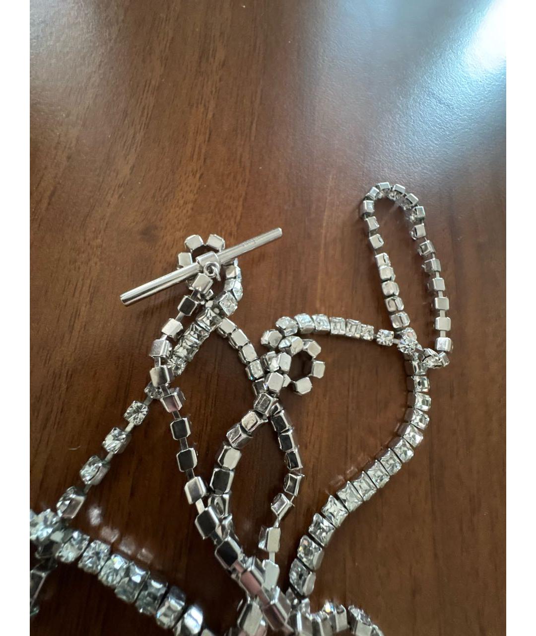 CELINE Серебряное металлическое колье, фото 3